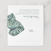 トロピカルリーフモンステラ（オプション）ハッシュタグ情報 プレイスカード (外部開封)