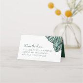 トロピカルリーフモンステラ（オプション）ハッシュタグ情報 プレイスカード (裏面)