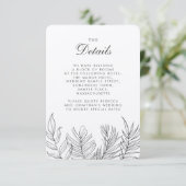 トロピカルリーフヴィンテージ結婚ブラック詳細 エンクロージャーカード (スタンド正面)