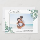 トロピカルリーフ写真Date Cardを保存 セーブザデート (正面)