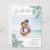 トロピカルリーフ写真Date Cardを保存 セーブザデート (正面)