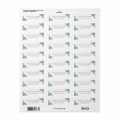 トロピカルリーフ差出人住所 ラベル (フルシート)