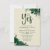 トロピカルリーフ彼女はYes婚約パーティと言った 招待状 (正面)