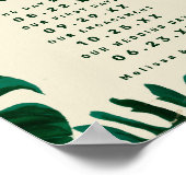 トロピカルリーフ愛の物語タイムラ結婚インのサイン ポスター (角)