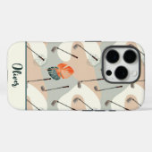 トロピカルリーフ柄のボヘミアンゴルフクラブ Case-Mate iPhoneケース (裏面 (横))