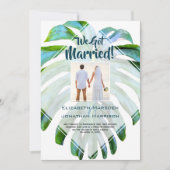 トロピカルリーフ結婚たった今結婚しました発表 招待状 (正面)