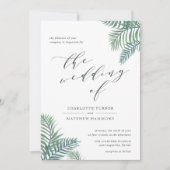 トロピカルリーフ結婚式招待状 招待状 (正面)