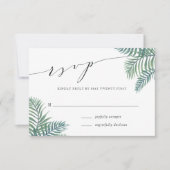 トロピカルリーフ結婚式RSVPカード 出欠カード (正面)