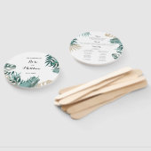 トロピカルリーフ ウェディングプログラム ハンドファン (組立なし)