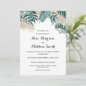 トロピカルリーフ ウェディング 招待状 (スタンド正面)