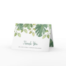 トロピカルリーフ | グリーンとホワイトのサンキュー