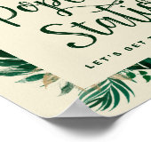 トロピカルリーフ グリーンポップコーンステーション ウェディングサイン ポスター (角)