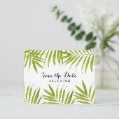 トロピカルリーフ サマーウェディング セーブザデート 案内ポストカード (スタンド正面)