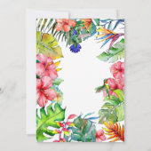 トロピカルリーフ ハイビスカス ハワイアンルアウ ウェディング 招待状 (裏面)