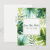 トロピカルリーフ ハワイアンウェディング セーブザデート 案内ポストカード (正面/裏面)