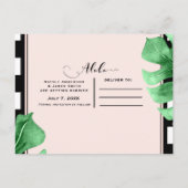 トロピカルリーフ＆パイナップル エレガント セーブ・ザ・デート 案内ポストカード (裏面)