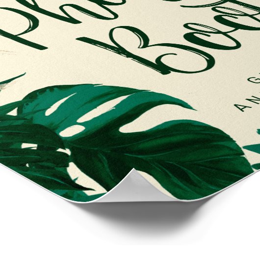 トロピカルリーフ フォトブース ウェディング レセプション サイン (角)