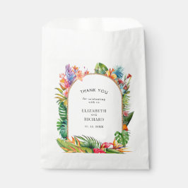 トロピカルリーフ フローラル ビーチ ウェディング フェイバーバッグ