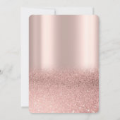 トロピカルリーフ ローズゴールド 50歳の誕生日 招待状 (裏面)