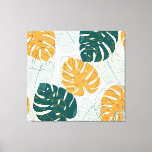 トロピカルリーフ：ヴィンテージジャングルのシール キャンバスプリント