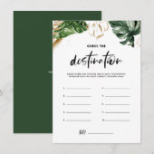 トロピカルリーフ 推測ゲーム シャワーボードゲーム エンクロージャーカード (正面/裏面)