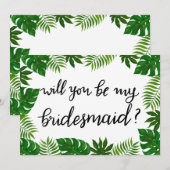 トロピカルリーフ | 結婚式 | 花嫁の友人 招待状 (正面/裏面)