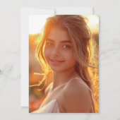 トロピカルリーフ 16歳の誕生日 水彩画 招待状 (裏面)