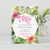 トロピカルリーフ 30歳の誕生日パーティー招待状 招待状 (スタンド正面)