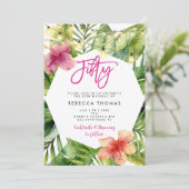 トロピカルリーフ 50歳の誕生日パーティー招待状 招待状 (スタンド正面)