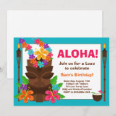 トロピカルルアウパーティーの招待状 招待状 (正面/裏面)