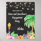 トロピカルルアウパーティーウェルカムサインポスター ポスター (正面)