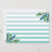 トロピカルルアウパーティーパイナップルビーチ誕生日写真 サンキューカード (裏面)