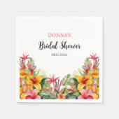 トロピカルルアウ ハワイアン ブライダルシャワー スタンダードカクテルナプキン (正面)