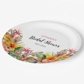 トロピカルルアウ ハワイアン ブライダルシャワー ペーパープレート (アングル)