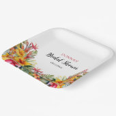 トロピカルルアウ ハワイアン ブライダルシャワー ペーパープレート (傾斜あり)