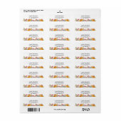 トロピカルルアウ ハワイアン 返信先住所 ラベル (フルシート)