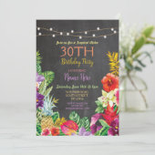 トロピカルルアウ（ハワイ式宴会）アロハチョークバースデーパーティー招待状 招待状 (スタンド正面)