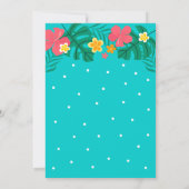 トロピカルルアウ(ハワイ式宴会)アロハリタイアメントパーティー 招待状 (裏面)