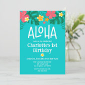 トロピカルルアウ(ハワイ式宴会)アロハ誕生日 招待状 (スタンド正面)