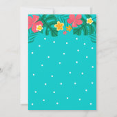 トロピカルルアウ（ハワイ式宴会）アロハ16誕生日 招待状 (裏面)