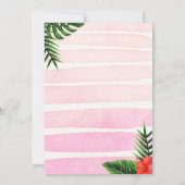 トロピカルルアウ（ハワイ式宴会）ガール誕生日招待状  招待状 (裏面)