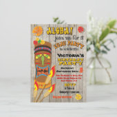 トロピカルルアウ(ハワイ式宴会)ティキパーティの招待状 招待状 (スタンド正面)