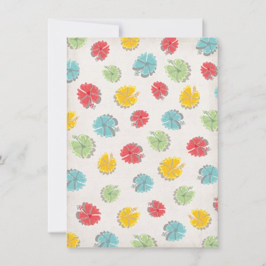 トロピカルルアウ（ハワイ式宴会）ハウィアン卒業招待状 招待状 (裏面)