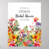 トロピカルルアウ（ハワイ式宴会）ハワイアンブライダルシャワー歓迎 ポスター (正面)