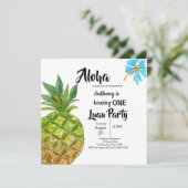 トロピカルルアウ(ハワイ式宴会)パイナップルファースト・バースデーパーティー 招待状 (スタンド正面)