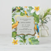 トロピカルルアウ（ハワイ式宴会）パロッツプルメリアバースデーパーティー 招待状 (スタンド正面)