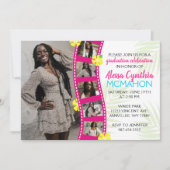 トロピカルルアウ（ハワイ式宴会）フィルムストリップ6写真卒業 招待状 (正面)