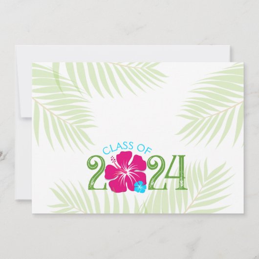 トロピカルルアウ(ハワイ式宴会)フィルムストリップ6 Photo Grad発表 招待状 (裏面)