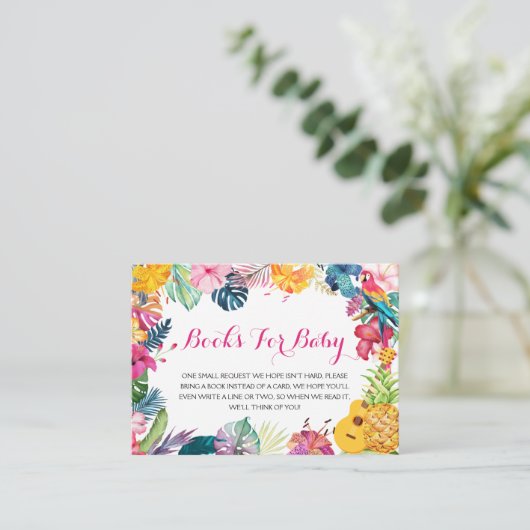 トロピカルルアウ（ハワイ式宴会）ブックベビーエンクロージャカード エンクロージャーカード (スタンド正面)