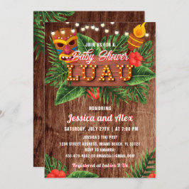 トロピカルルアウ（ハワイ式宴会）ベビーシャワー招待状 招待状